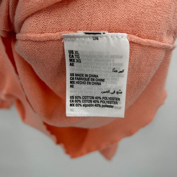 INC INTERNATIONAL CONCEPTS Peach Orange Cold Shoulder Soft Sweater Size XL - Picture 6 of 6